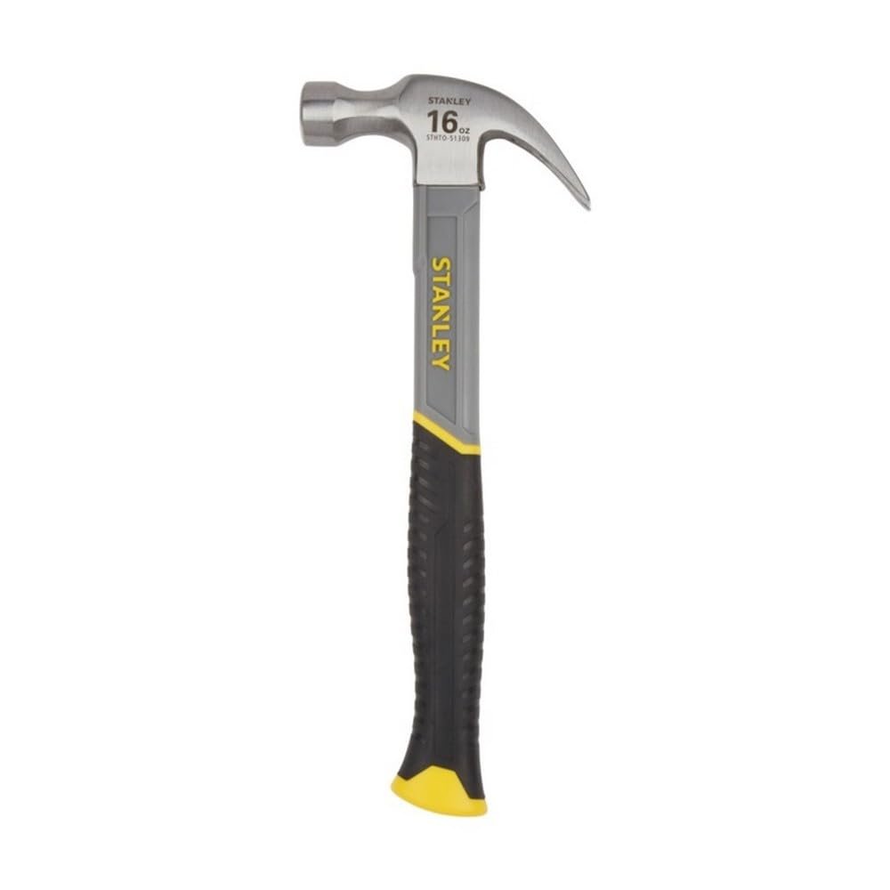 STANLEY Fibreglass Claw Hammer, 16oz, Bi-Material Grip for Comfort and Anti-Slip, STHT0-51309