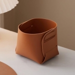 HiyyFloy Leather Storage Organizer Tray Multifunctional Desktop Storage Box for Jewelry Keys and Daily Essentials for Office - Image 3