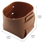 HiyyFloy Leather Storage Organizer Tray Multifunctional Desktop Storage Box for Jewelry Keys and Daily Essentials for Office - Image 4