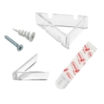 Picture Hanging Kit by Korner Klips, Corner Hanger, Picture Hanging Strips, Home & Office Organization For Hanging Mirror, Decorations For Home Improvement, 2 Sets[4 Clips],Capacity Upto 4lbs - MEDIUM