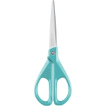 Maped - Office Scissors - Essentials Symmetrical 17 cm - Blue Scissors - Stainless Steel Blades and Rivets - Ergonomic Rings for Ambidextrous - Sharp Tip - Image 2