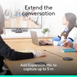 Logitech MeetUp Video Conferencing System, Ultra HD 4K/1080p/720p, 3 Microphones/Adjustable Speakers, Wide Field of View 120°, PC/Mac/Laptop/Macbook/Tablet - Black, 4K - Image 2