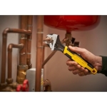 STANLEY Adjustable Wrench 30 x 200 mm Protective Phosphate Finish and Ergonomic Bi Material Handle 0-90-948, Black, Yellow - Image 16