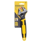 STANLEY Adjustable Wrench 30 x 200 mm Protective Phosphate Finish and Ergonomic Bi Material Handle 0-90-948, Black, Yellow - Image 2