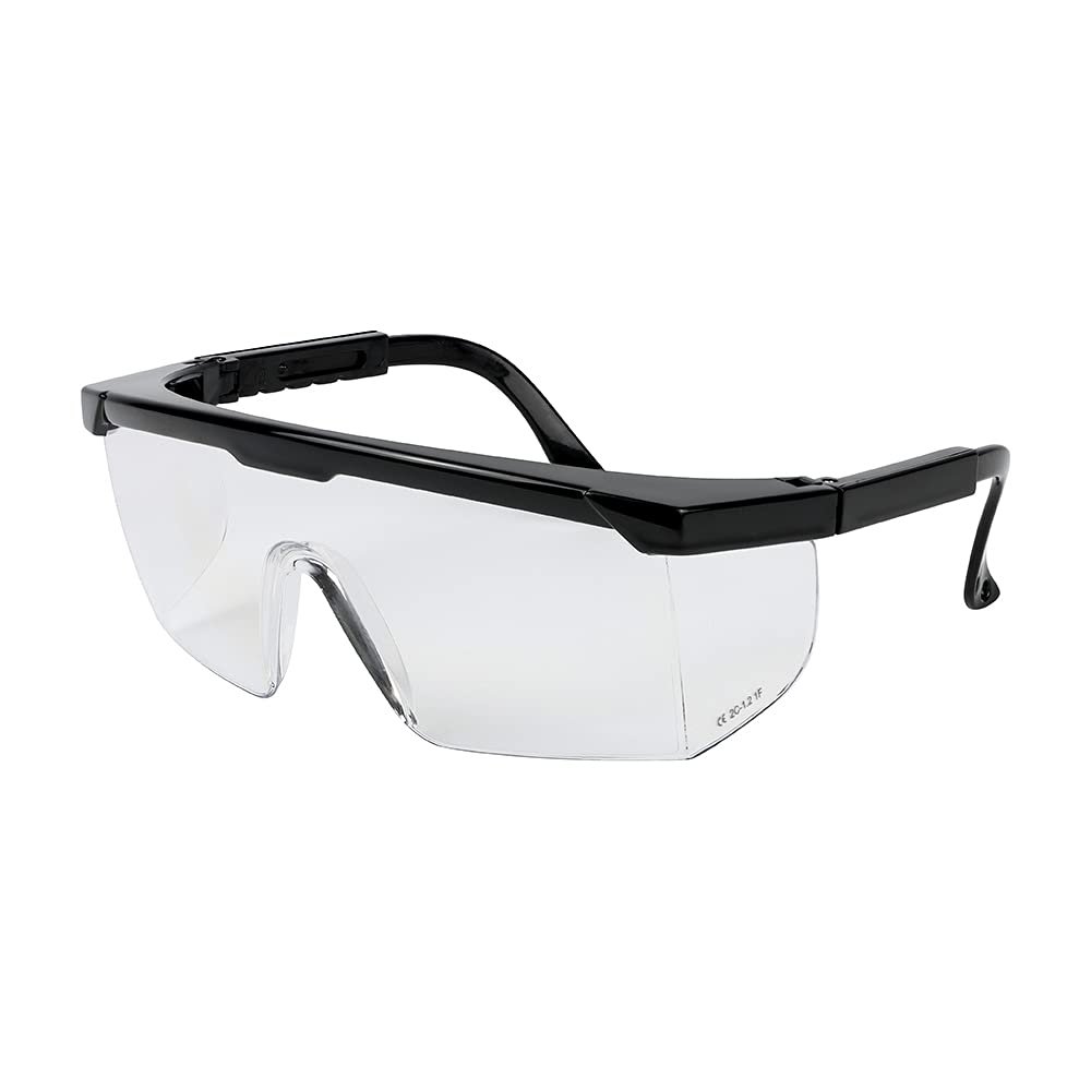 TIMCO Wraparound Safety Glasses - Lightweight wraparound glasses designed to give enhanced peripheral vision whilst also increasing side protection - Clear (Pack of 2)