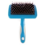 Ancol Ergo Hedgehog Pet Slicker for Long, Short, Silky & Curly Coats - Dog Puppy Multipurpose Hygiene Tool - Professional Grooming Accessory - Medium