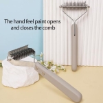 Professional Pet Grooming Comb With Ergonomic Handle For Long Haired Dog Cats Detangling Knots Grooming Accessories Detangling Tool - Image 4