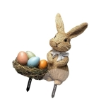Easters Rabbits And Eggs Garden Stake PVC Waterproof Festive Outdoor Decoration Yard Ornament For Seasonal Celebration PVC Garden Stake - Image 7