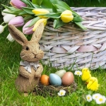 Easters Rabbits And Eggs Garden Stake PVC Waterproof Festive Outdoor Decoration Yard Ornament For Seasonal Celebration PVC Garden Stake - Image 4