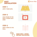 Picture Hanging Kit by Korner Klips, Corner Hanger, Picture Hanging Strips, Home & Office Organization For Hanging Mirror, Decorations For Home Improvement, 2 Sets[4 Clips],Capacity Upto 4lbs - MEDIUM - Image 4