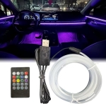 Qyljeiwred Car Ambient Lighting - 7-color Voice-activated Light Strip - Automotive Decor for Wall Lighting Fixtures Tools Home Improvement Room Dashboard - Image 3