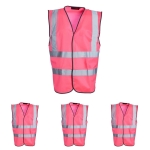 Blackrock Pink Enhanced Visibility Vest, Hi-Vis, High Visibility Vest, Safety, Reflective, Hi Vis PPE, Security, Workwear, Mens Womens - Size Medium