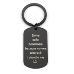 Drive Safe Keyring for Boyfriend Husband Valentine Day Keyring Gifts for Husband Boyfriend Valentines Gifts for Him Birthday Christmas Presents Boyfriend Gifts from Girlfriend Husband Gifts from Wife