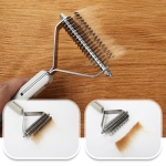 Professional Pet Grooming Comb With Ergonomic Handle For Long Haired Dog Cats Detangling Knots Grooming Accessories Detangling Tool - Image 3