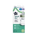 Tommee Tippee Natural Start Glass Baby Bottle for 0m+, 1x 250ml Baby Bottle with Slow Flow Breast-Like Teat for a Natural Latch, Self-Sterilising and BPA Free, Baby Feeding Essentials - Image 8