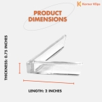 Picture Hanging Kit by Korner Klips, Corner Hanger, Picture Hanging Strips, Home & Office Organization For Hanging Mirror, Decorations For Home Improvement, 2 Sets[4 Clips],Capacity Upto 4lbs - MEDIUM - Image 7