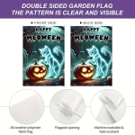 BlissYard Happy Meoween Halloween Garden Flag Autumn Flag Ghost Cat Pumpkin 12x18 Inch Spooky Night Scene Double Sided Outdoor Banner For Front Yard Porch Lawn Patio Seasonal Home Decor Display - Image 5