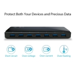 TP-Link UH720 USB Hub, 7-Port Docking Station with Extra 2x 2.4A Ultra Fast Charging Ports, 10x Data Transfer Speed up to 5Gbps, 1m USB3.0 Cable, Compatible with Windows, Mac OS X and Linux systems - Image 5