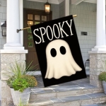 BlissYard Spooky Ghost Halloween House Flag 28 x 40 Inch Double Sided Decorative Fall Holiday Garden Flags Banner for Outdoor Porch Yard Decor Seasonal House Flags and Home Decorative Display - Image 5