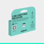Logitech USB Unifying Receiver, 2.4 GHz Wireless Technology, USB Plug Compatible with all Logitech Unifying Devices like Wireless Mouse and Keyboard, PC / Mac / Laptop - Black - Image 2