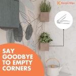 Picture Hanging Kit by Korner Klips, Corner Hanger, Picture Hanging Strips, Home & Office Organization For Hanging Mirror, Decorations For Home Improvement, 2 Sets[4 Clips],Capacity Upto 4lbs - MEDIUM - Image 9