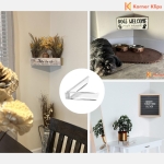 Picture Hanging Kit by Korner Klips, Corner Hanger, Picture Hanging Strips, Home & Office Organization For Hanging Mirror, Decorations For Home Improvement, 2 Sets[4 Clips],Capacity Upto 4lbs - MEDIUM - Image 3