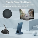 ZALUJMUS Multifunctional Data Cable Storage Box Adaptor for IOS Devices, USB-C and Micro-USB Devices Universal Data Transfer Cable (Black) - Image 5