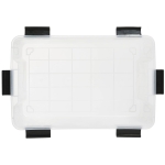 Iris Ohyama Airtight Plastic Storage Boxes with Lids, 50L, Set of 1, Clear, Hermetic Waterproof Seal, Durable Latching Buckles, Stackable, For Outdoors, Garage, Clothes, Dust Proof, BPA Free, AT-L - Image 4