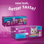 WHISKAS - 1+- Adult Wet Cat Food Pouches - 40 x 85 g - Fish in Jelly - Bulk Cat Food Megapack - 40 Pouches - Image 3