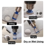 SHDIATOOL Diamond Drill Bits Finger Milling Bits Dia 20mm Triangle Shank Shaping Grinding Ceramic Tile Granite Enlarge Holes Saw - Image 3