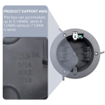 YQSIYU - 18Cu.in PVC Round Electrical Switch, 4.3" Diameter and Round Outlet Box, ETL Listed Earth Remodel Electrical Box, for Home Improvement - Image 4