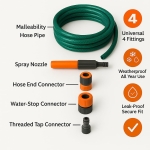 15M/20M/30M/50M Garden Hose Pipe PVC Water Spray Reinforced Heavy Duty Portable Outdoor Hosepipe + Fittings (15 Metre (50 Ft)) - Image 4