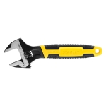 STANLEY Adjustable Wrench 30 x 200 mm Protective Phosphate Finish and Ergonomic Bi Material Handle 0-90-948, Black, Yellow