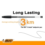 Bic Cristal Original Ballpoint Pens Medium Tip (1 mm) – Black, Box of 10 - Image 10