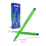 Swash Komfigrip Handwriting Pens, Triangular Grip Handwriting Pen For Added Control, Premium Handwriting Pens, Washable Ink Hand Writing Pens, Durable Fibre Tip Pens - Blue 12 Pack - Image 4