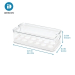 iDesign 18, Stackable BPA- Plastic Eggs, Portable Storage Box for Fridge or Kitchen Cupboard (Non Dishwasher safe), Clear/White, 32.3 cm x 16.1 cm x 9.9 cm - Image 5