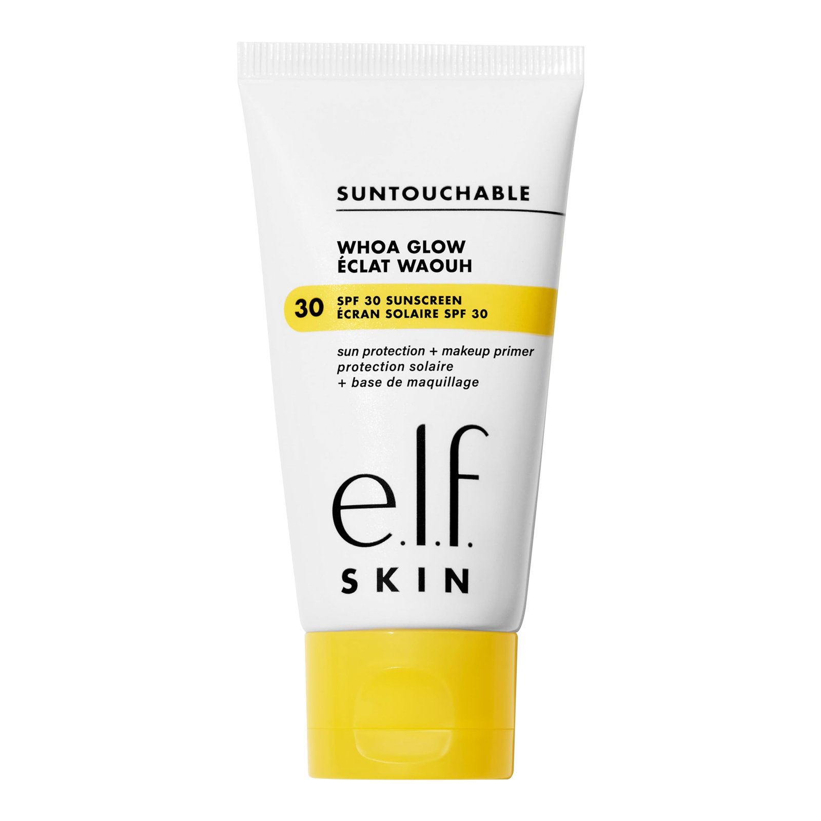 61ecH3FksCL.jpg e.l.f. SKIN Suntouchable Whoa Glow SPF 30, Sunscreen & Makeup Primer For A Glowy Finish, Made With Hyaluronic Acid, Vegan & Cruelty-Free, Packaging May Vary, Sunlight - Image 1