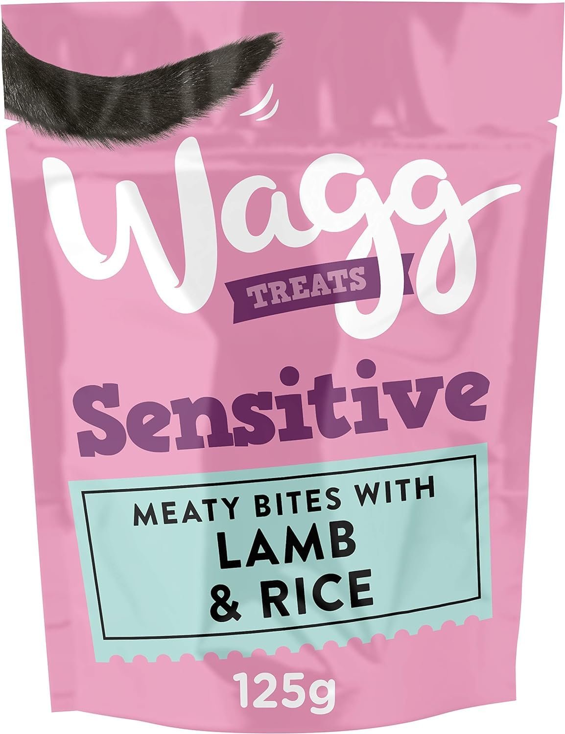 61fEFAlpm3L.jpg Wagg Sensitive Meaty Bites Lamb & Rice Dog Treats 125g (Pack of 7) - Oven Baked - Image 1