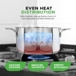 NutriChef Large Stainless Steel Stock Pot with Lid - Big Soup Pot, Heavy Cooking Pot with Glass Lid - Stew Pot, Cookware Induction Pot, Mirror Finish Stockpot, Deep Casserole Pot, 6-Qt / 5.7 Litre - Image 6