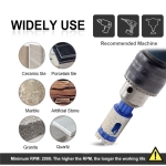 SHDIATOOL Diamond Drill Bits Finger Milling Bits Dia 20mm Triangle Shank Shaping Grinding Ceramic Tile Granite Enlarge Holes Saw - Image 4