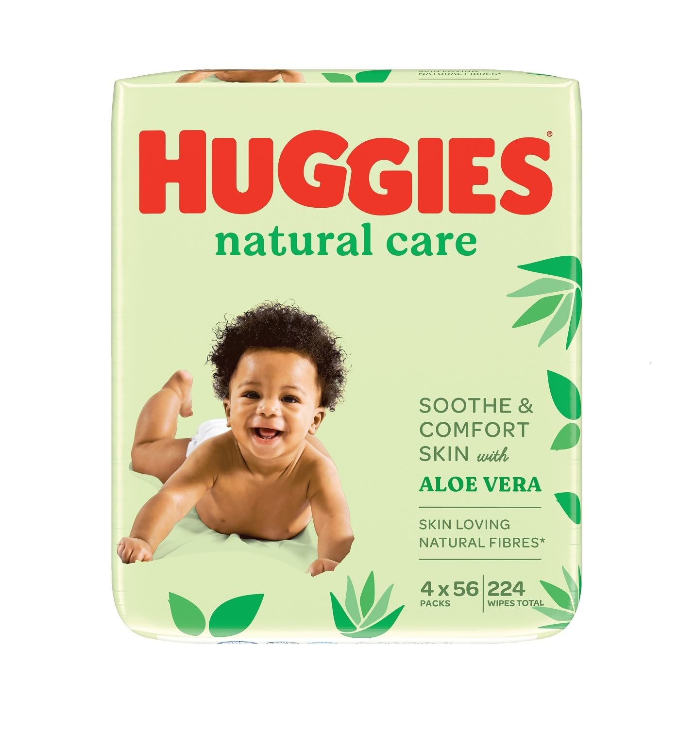 Huggies Natural Care, Baby Wipes - 12 Packs (672 Wipes Total) - Aloe Vera Wet Wipes with Natural Fragrance - Hypoallergenic with no alcohol