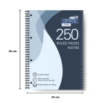 Office Zone 250 Ruled Pages Notebook | Premium 90gsm Quality Paper | Micro-Perforated Tear-Out Sheets to A4 Size | Drilled Holes for Filing | Integrated Ruler Scale on Front Cover - Image 6
