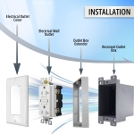 YQSIYU 1/2 Inch Electrical Outlet Box Extender,Outlet Box Extenders for Home Improvement,Single Gang Receptacle Extender with Screws,1 Pack,Yellow - Image 2