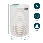Princess Smart Air Purifier, CADR of 160 m³/h, Suitable for Spaces of 20 m², H13 HEPA Filter, Removes Up To 99.97% of Impurities, Sleep Mode, Quality Indicator Lights, Free Smartphone App - Image 9