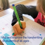 Swash Komfigrip Handwriting Pens, Triangular Grip Handwriting Pen For Added Control, Premium Handwriting Pens, Washable Ink Hand Writing Pens, Durable Fibre Tip Pens - Blue 12 Pack - Image 3