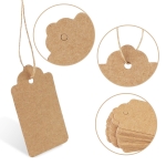 HAKACC Brown Gift Tags, 100 PCS 10 x 5cm Kraft Paper Tags with String for Present, Wedding, Halloween, Thanksgiving, Christmas - Image 5