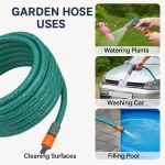 15M/20M/30M/50M Garden Hose Pipe PVC Water Spray Reinforced Heavy Duty Portable Outdoor Hosepipe + Fittings (15 Metre (50 Ft)) - Image 5
