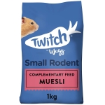Wagg Twitch Small Rodent Food 1kg (Pack of 9) - Complementary Feed Muesli