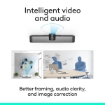 Logitech MeetUp Video Conferencing System, Ultra HD 4K/1080p/720p, 3 Microphones/Adjustable Speakers, Wide Field of View 120°, PC/Mac/Laptop/Macbook/Tablet - Black, 4K - Image 8
