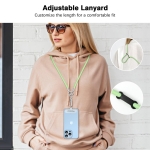 MoKo Adjustable Cell Phone Lanyard, Premium 8mm Thick Rope Mobile Phone Strap for iPhone, Samsung and More | Neck Strap×1, Wrist Strap×1, Lanyard Patch×2, Licht Green - Image 6